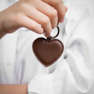 Schlüsselanhänger LOVE HEART #1 Espresso
