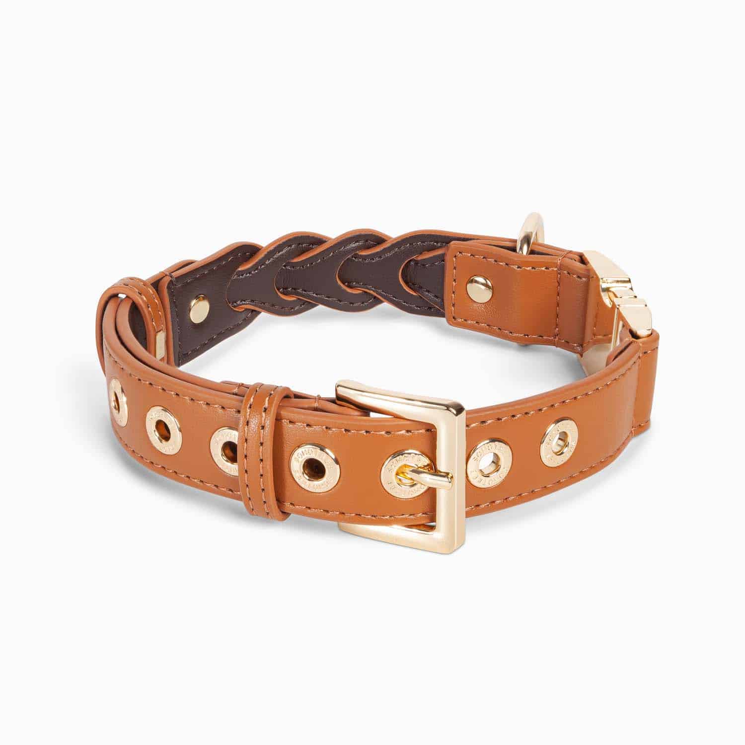 Hunde-Halsband ASCOT Apfellederhalsband